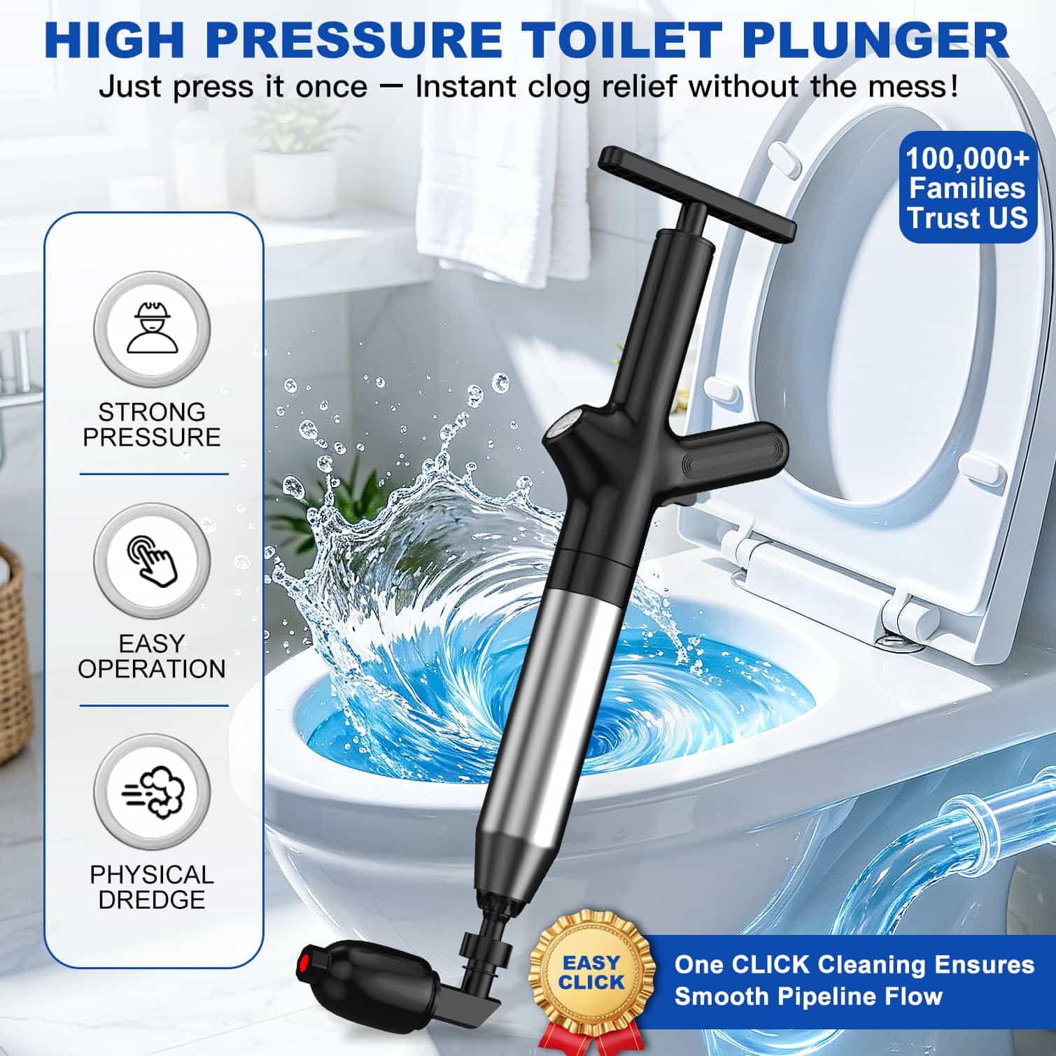 Toiletten-Spülsystem, Hochdruc – Plunger Toilet Bewertung und Preis
